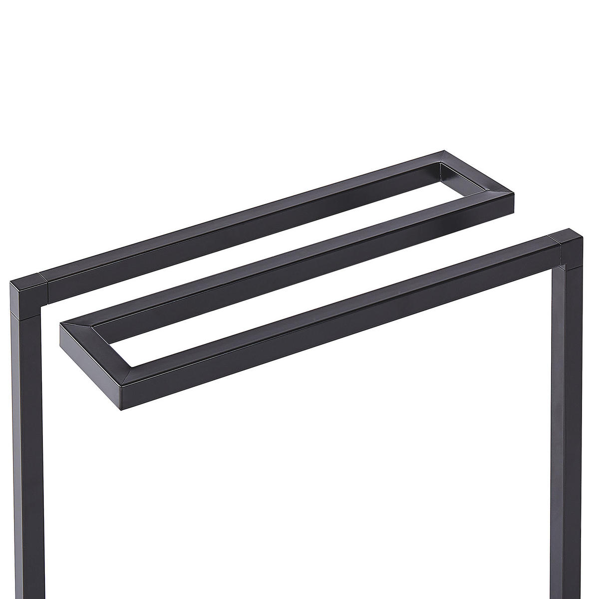 HANDTUCHSTÄNDER Stahl schwarz 42 x 83 cm Garcitas - Schwarz, Metall (42/83/19cm) - Beliani