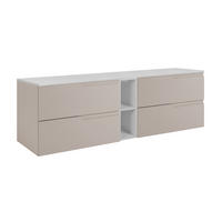 BADEZIMMERSCHRANK: Kaschmir / Weiß, 140 (2 x 60 + 20) x 46 x 58 cm - Kaschmir/Weiß, Holzwerkstoff (140/58/46cm) - 3XE LIVING