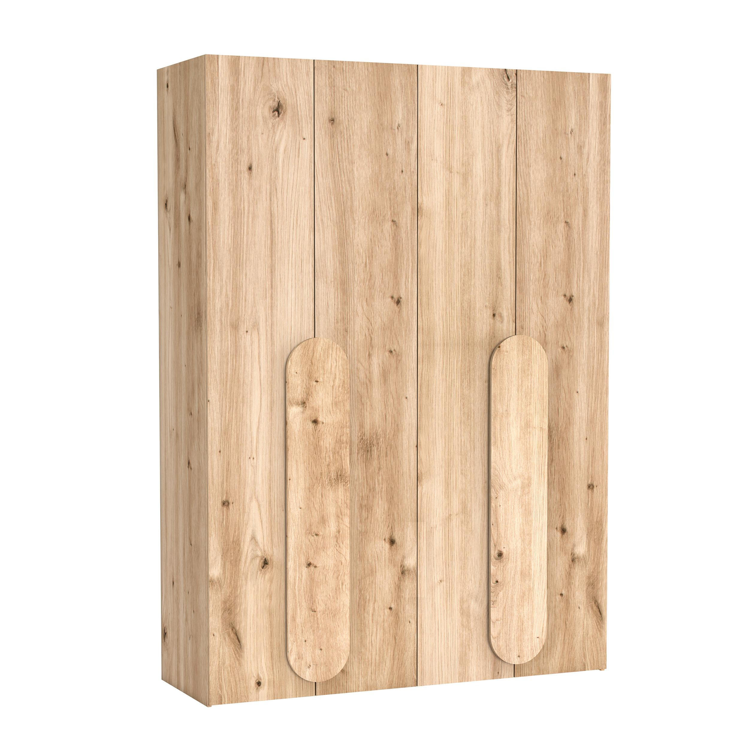 AX Living Falttürenschrank Eiche Artisan 170x240x58 cm