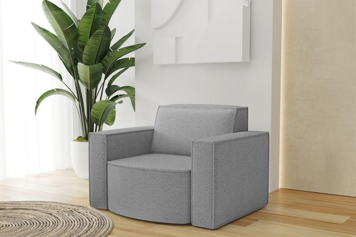 SOFASET Palma Ecksofa Sessel Ascot - Taupe, Holzwerkstoff/Textil (236/78/165cm) - Fun Möbel