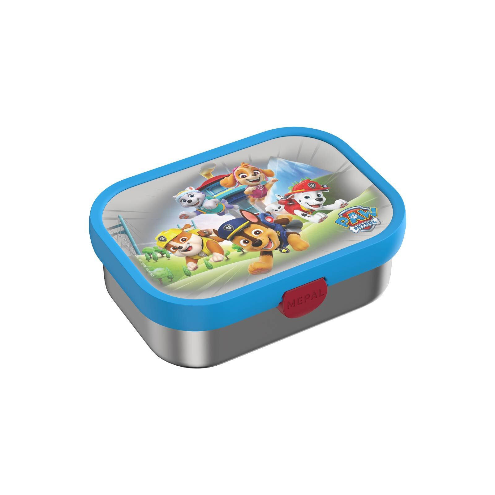 EDELSTAHL-BROTDOSE MIT GABEL Campus Paw Patrol Pups 18 x 13 cm - Multicolor, Kunststoff/Metall (13.2/6.1/17.8cm) - Mepal