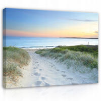 LEINWANDBILDER Strand Meer Natur 60x40 - Multicolor, Holzwerkstoff (60/40cm) - Wallarena
