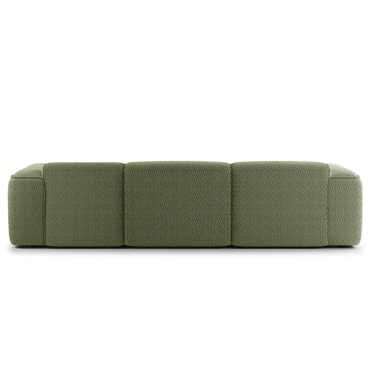 3-SITZER ECKSOFA mit Longchair - Schwarz/Grün, Kunststoff/Textil (284/173cm) - home24