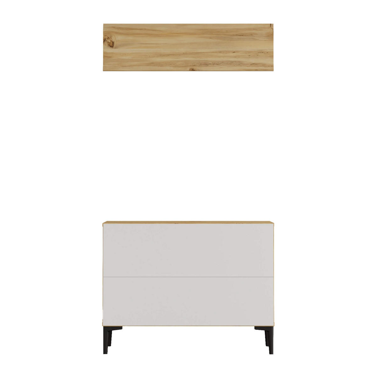 GARDEROBE 2-teilige Hellbraun 35/90/68,5 cm - Braun, Holzwerkstoff (90/68.5/35cm) - Mobili Rebecca