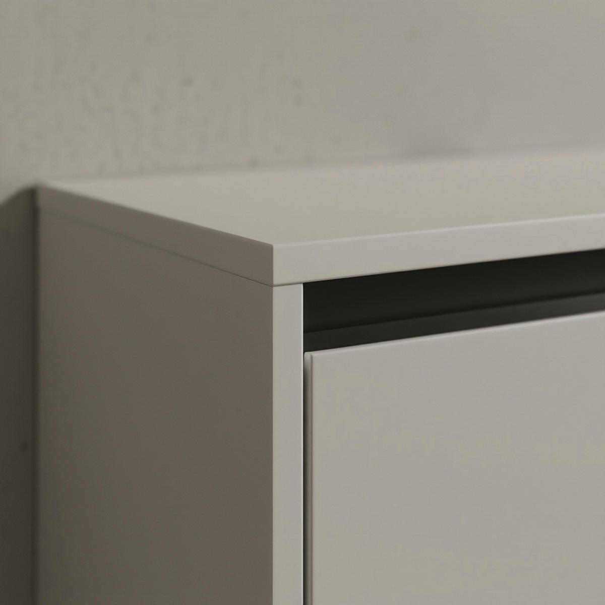 HOCHSCHRANK HAMBURG Soft-Close Modern 33x181x34 cm Steingrau - Grau, Holzwerkstoff (33/181/34cm) - KADIMA DESIGN