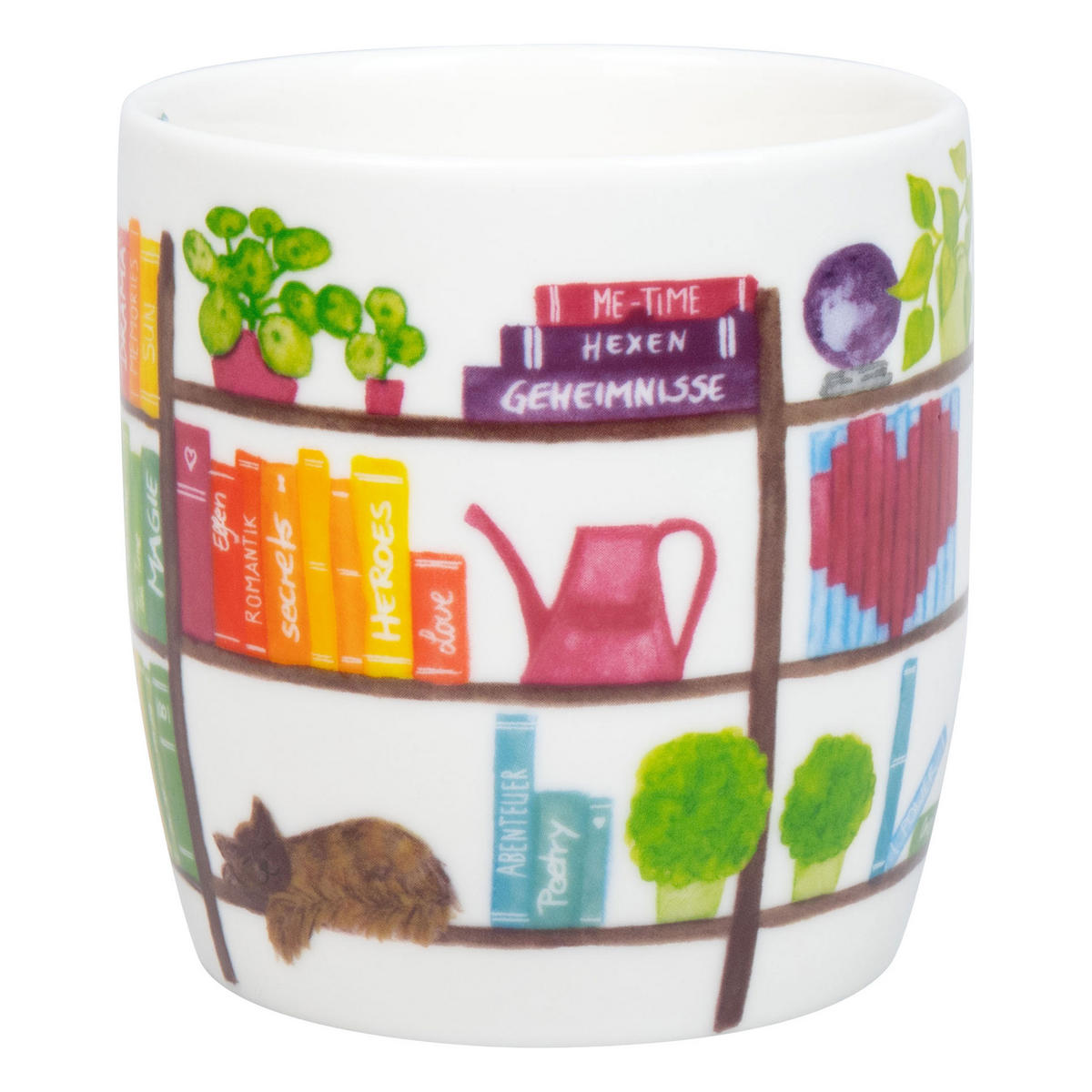 KAFFEEBECHER Bunte Bücher - Naturfarben, Keramik (0.4L) - Könitz