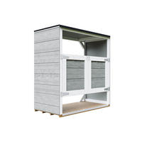 MÜLLTONNENBOX 2er 240L, M980A-TUNDRA GREY, aus wetterfestem LP Smartside Holz - Grau, Holz (153/159/75cm) - Timbela