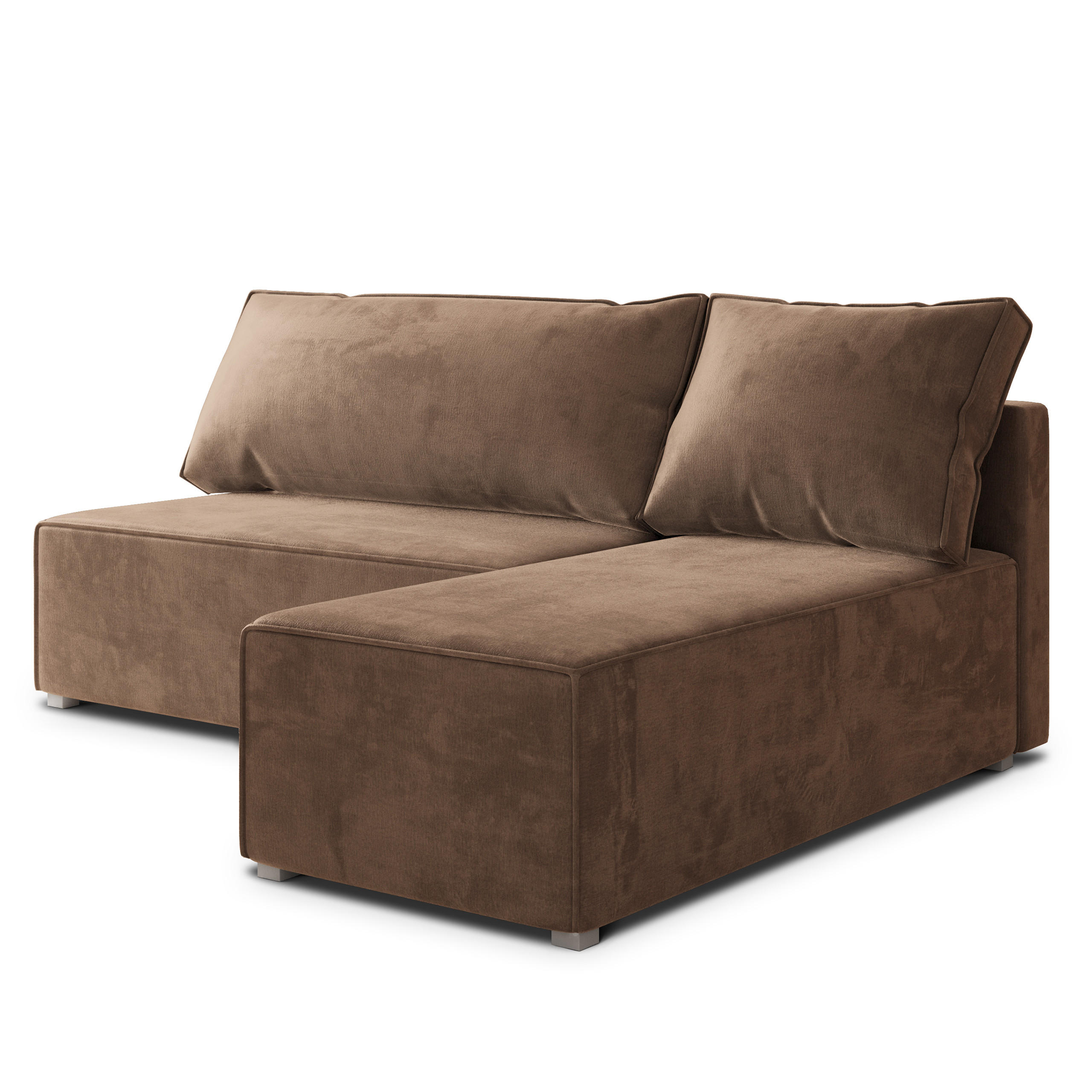 ROHOVÁ SEDAČKA BRISO béžová - šedá/béžová, dřevo/textil (200/140cm) - MASSENO