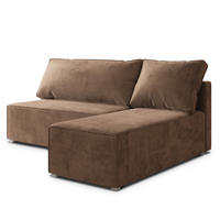 ROHOVÁ SEDAČKA BRISO béžová - šedá/béžová, dřevo/textil (200/140cm) - MASSENO