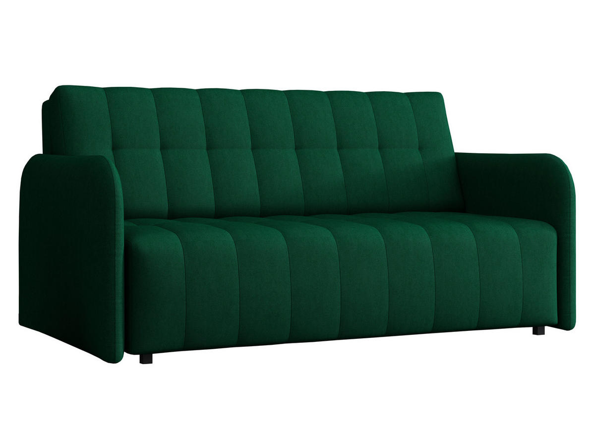 SCHLAFSOFA Viva Grand IV - Smaragdgrün/Schwarz, Holz/Kunststoff (165/85/95cm) - MIRJAN24