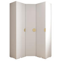 GARDEROBEN-SET 236,7/131,7/47 - Goldfarben/Weiß, Holz/Kunststoff (131.7/236.7/47cm) - Abiks Möbel