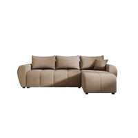 ECKSOFA MOLISA L PLUS Itaka 48 Rechts mit Schlaffunktion - Braun, Textil (235/175cm) - Bedante