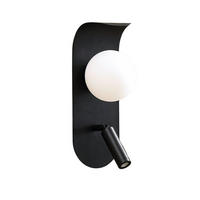 WANDLEUCHTE Matalia, Schwarz und weiß, 29cm - Weiß, Glas (10.1/29/13.5cm) - KOSILUM