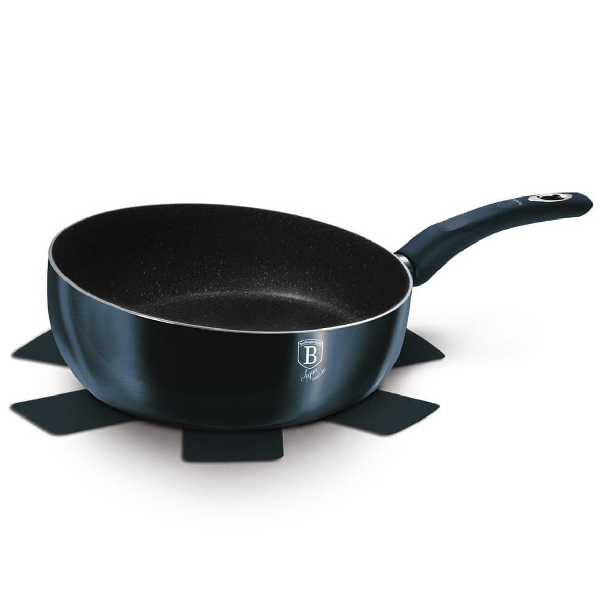 WOK Blau 26/26/8 cm BH1881 - Blau, Metall (26cm) - Berlinger Haus