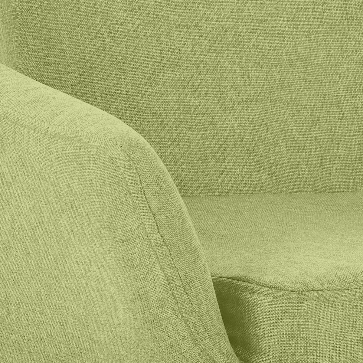 BARHOCKER 2er Set Stoff Hellgrün - Eukalyptusholzfarben/Hellgrün, Holz/Textil (55/99/46cm) - CLP