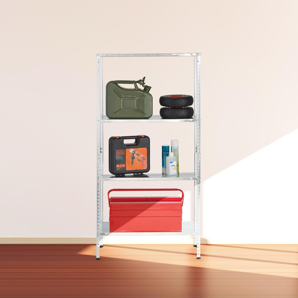 METALLREGAL - Silberfarben, Holzwerkstoff/Kunststoff (75/150/30cm) - Relaxdays