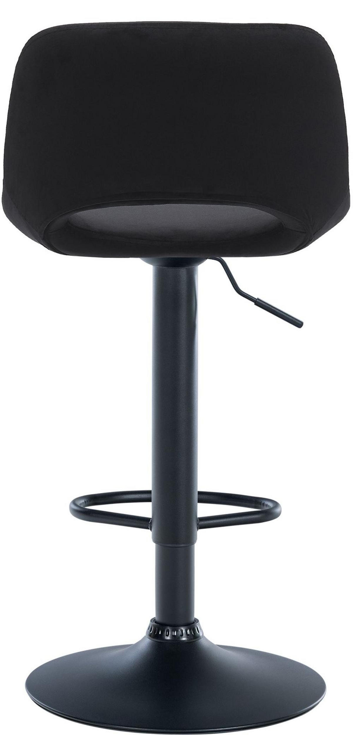 BARHOCKER Samt schwarz - Schwarz, Textil (42/86/46cm) - CLP