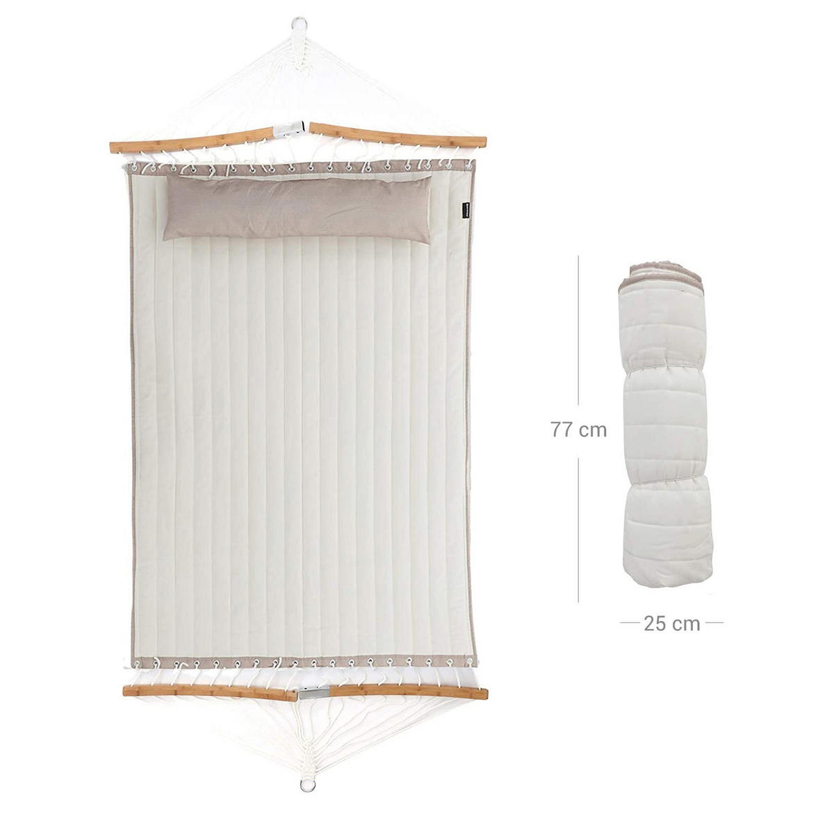 HÄNGEMATTE - Weiß, Textil (140/1/200cm) - Hansiro