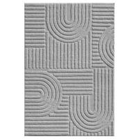 TEPPICH geometrischer silver TURIN 200x290 cm - Grau, Textil (290/290cm) - Nazar Rugs
