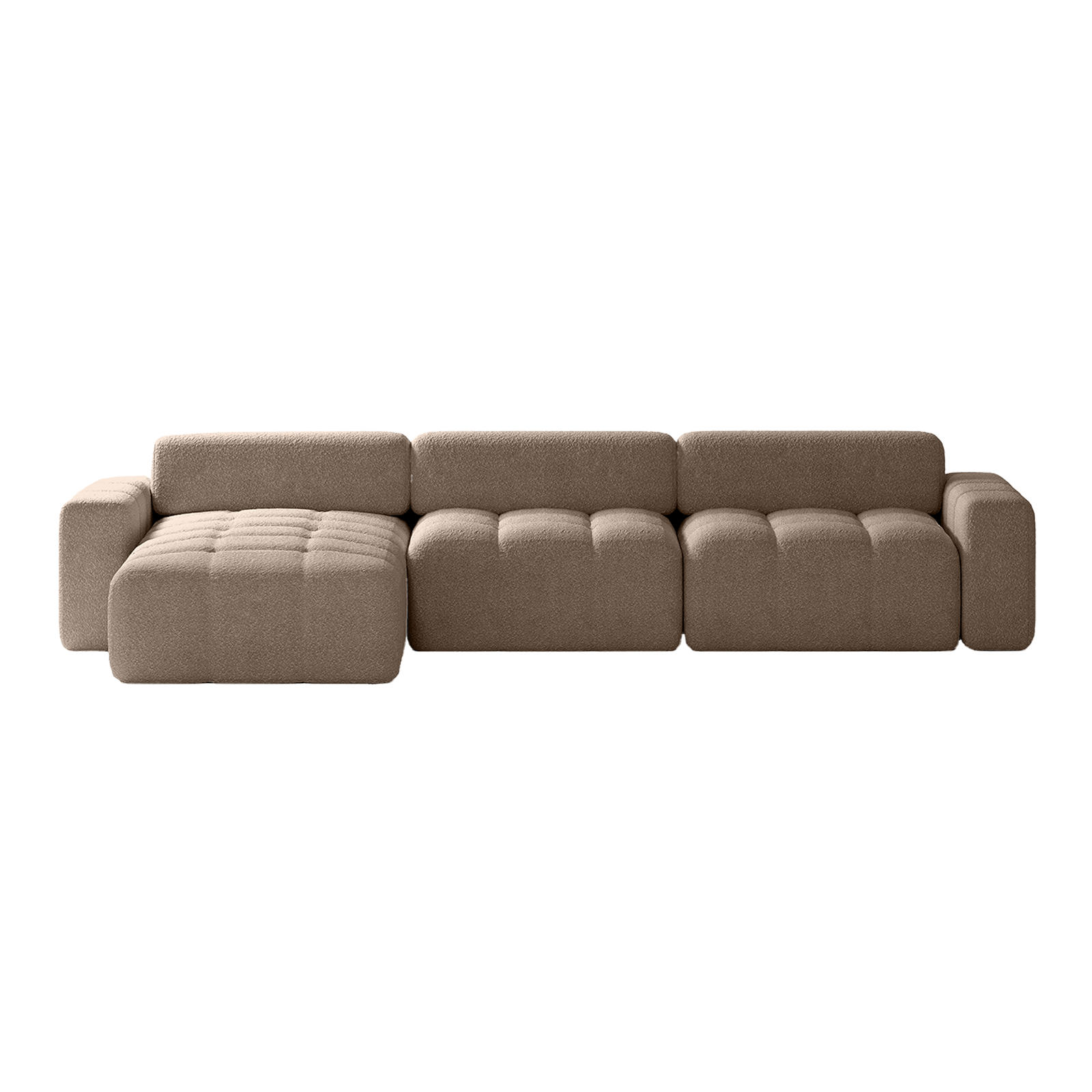 Thumbnail - Fedve Ecksofa, Braun, Textil, L-Form,L-Form, 346x185 cm, Wohnzimmer, Sofas & Couches, Wohnlandschaften, Ecksofas