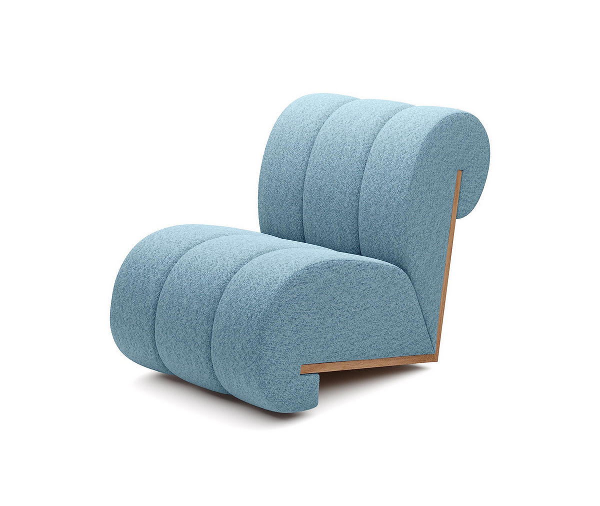SESSEL CATCH ME Sessel, Bequeme Polsterung, 3D-Stoff, Hohe Festigkeit, Details aus Holz, - Schwarz/Hellblau, Holz/Textil (80/78/100cm) - DomoHome