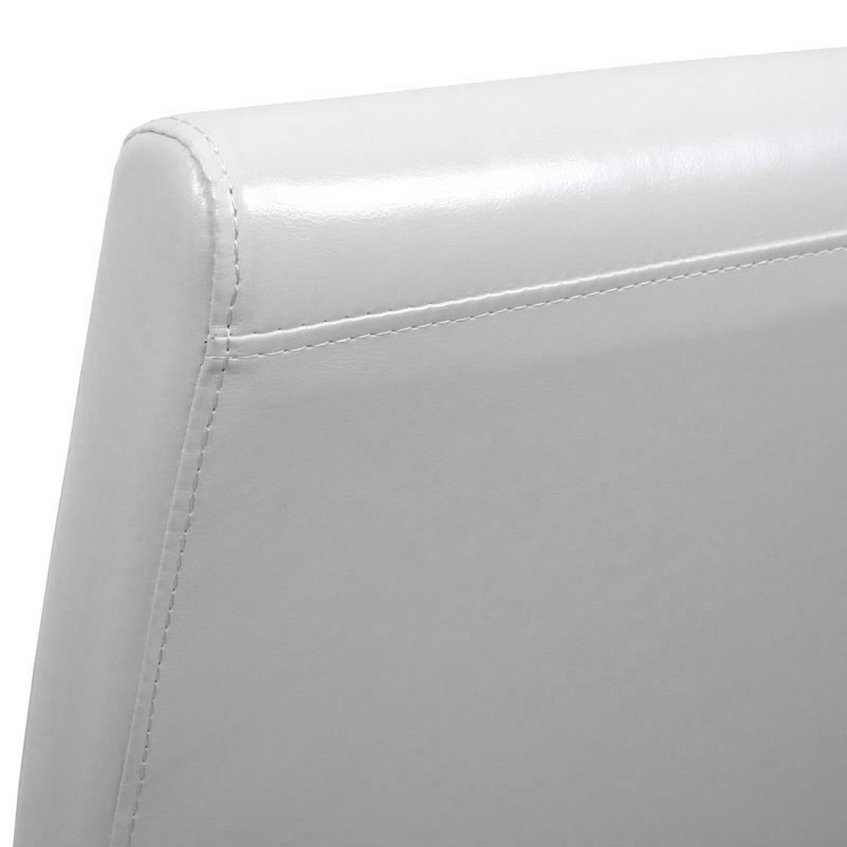 ESSZIMMERSTUHL 2er-Set klassisch und zeitlos 90x43x56cm Sitzhöhe 45cm Leder dunkle Beine Weiß - Weiß, Leder (43/90/56cm) - CHEFGASTRO