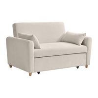 SOFA 2-Sitzer mit Schlaffunktion - Cord - Beige - AYLA - Beige, Textil (140/86/87cm) - Vente-Unique