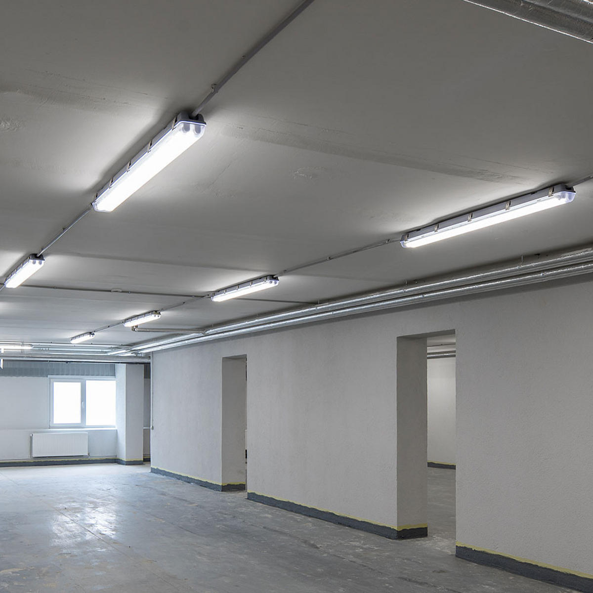 LED DECKENLEUCHTE Kunststoff Weiß 3er Set - Weiß, Kunststoff (150/6.5/5.8cm)