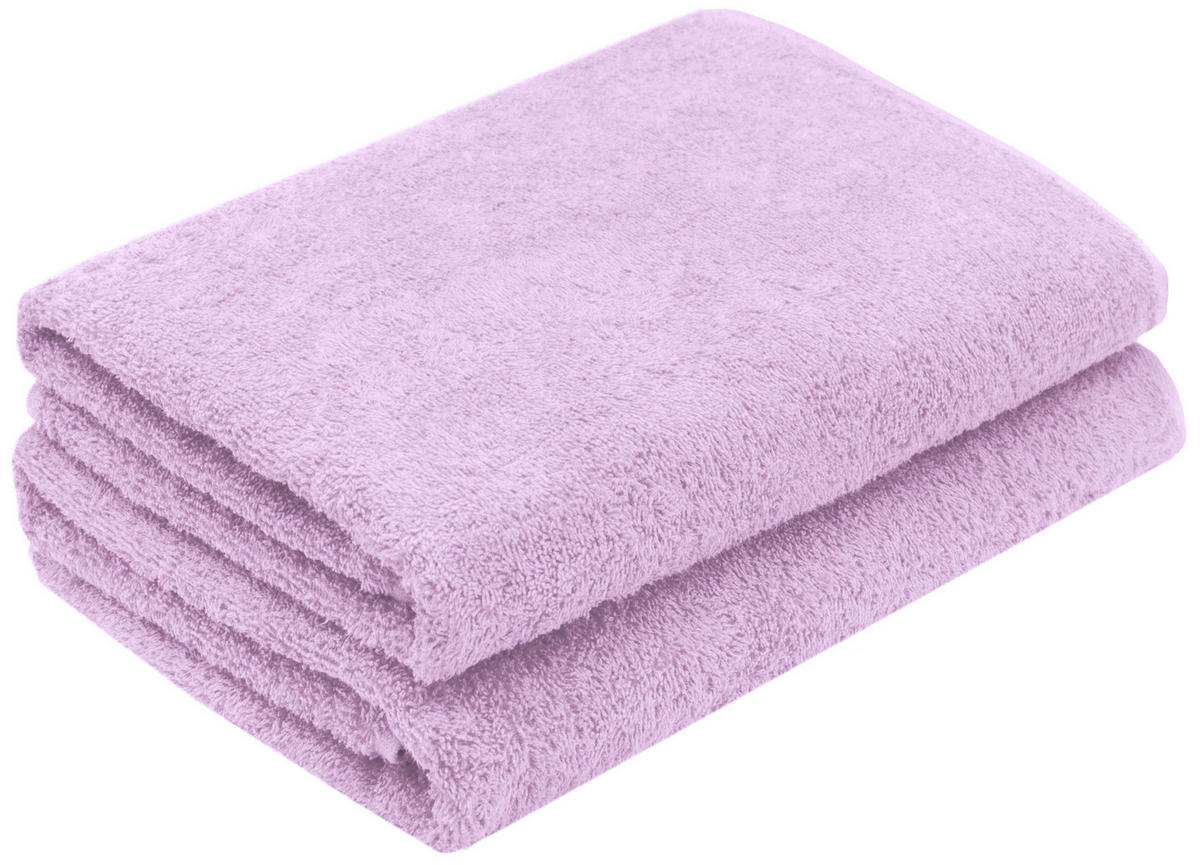 DUSCHTÜCHER, 2er-Set, 70x140 cm, 100% Baumwolle, Lila - Flieder, Textil (70/140cm) - Zollner