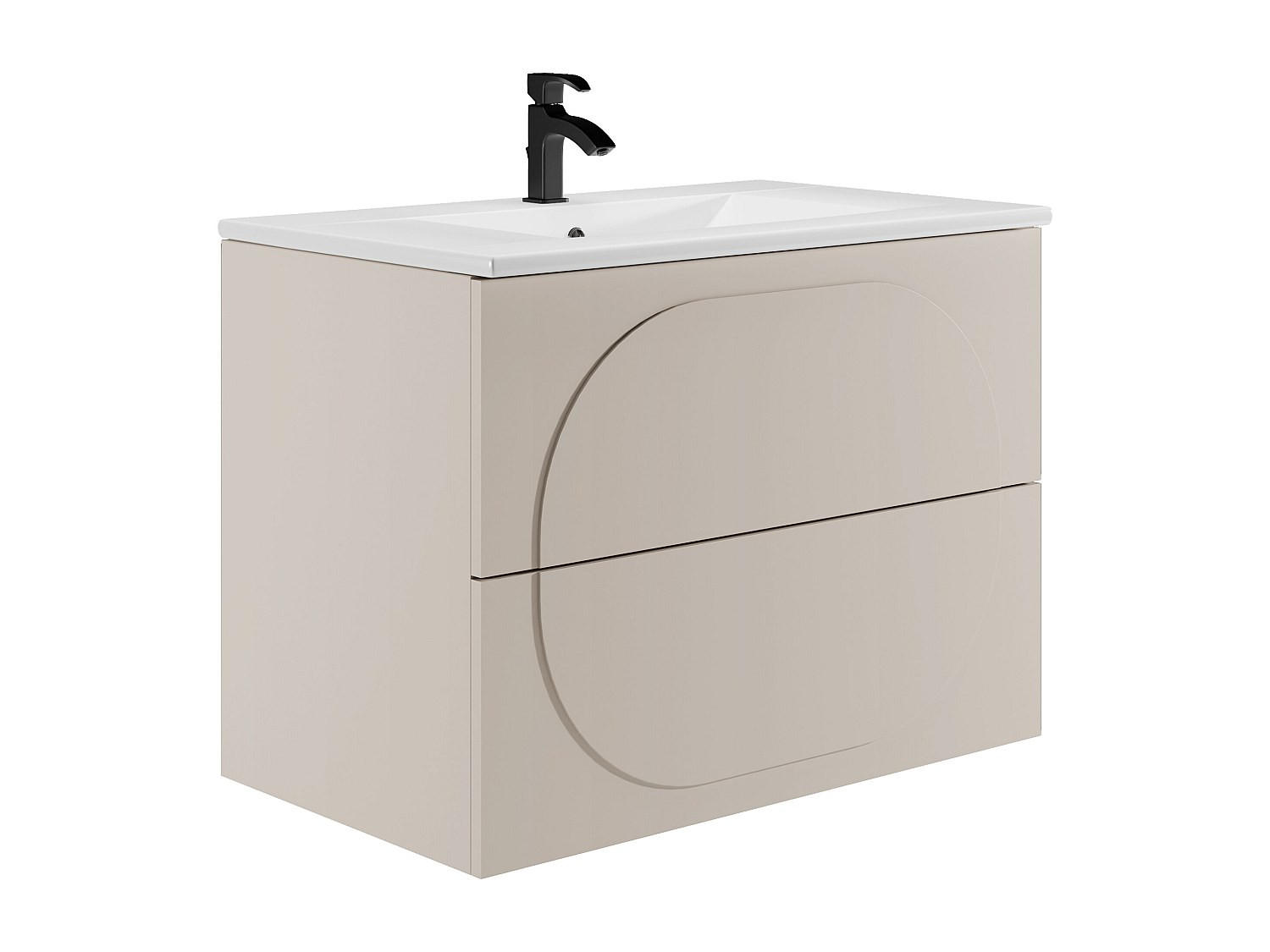 EINZELWASCHTISCH - 80cm x 46cm - MDF - beige - VUTOMA - Beige, Holz (80/60/46cm) - Vente-Unique