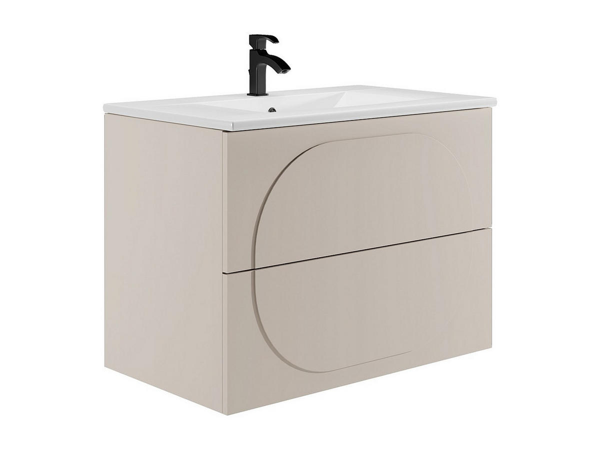 EINZELWASCHTISCH - 80cm x 46cm - MDF - beige - VUTOMA - Beige, Holz (80/60/46cm) - Vente-Unique