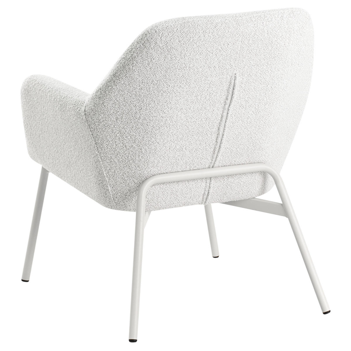 SESSEL Cremeweiß Jabro - Weiß, Textil (65/78/70cm) - Beliani