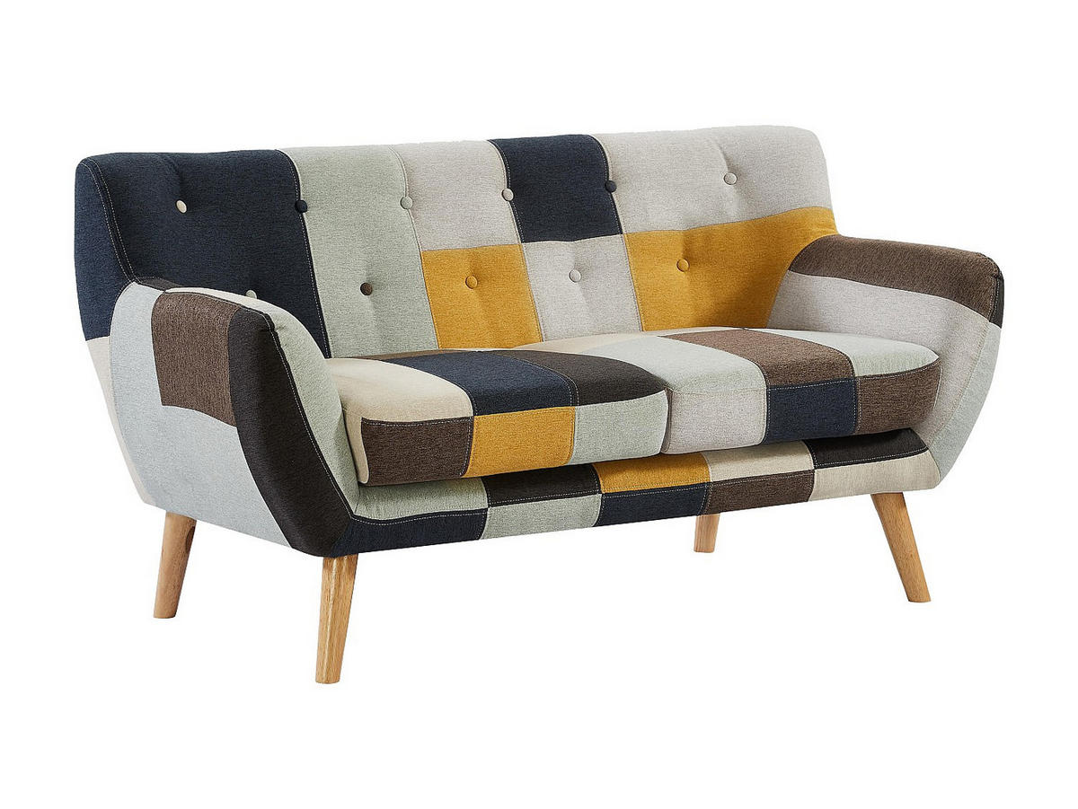 SOFA 2-Sitzer - Patchwork - Mehrfarbig - SERTI II - Multicolor, Textil (158/81/80.5cm) - Vente-Unique