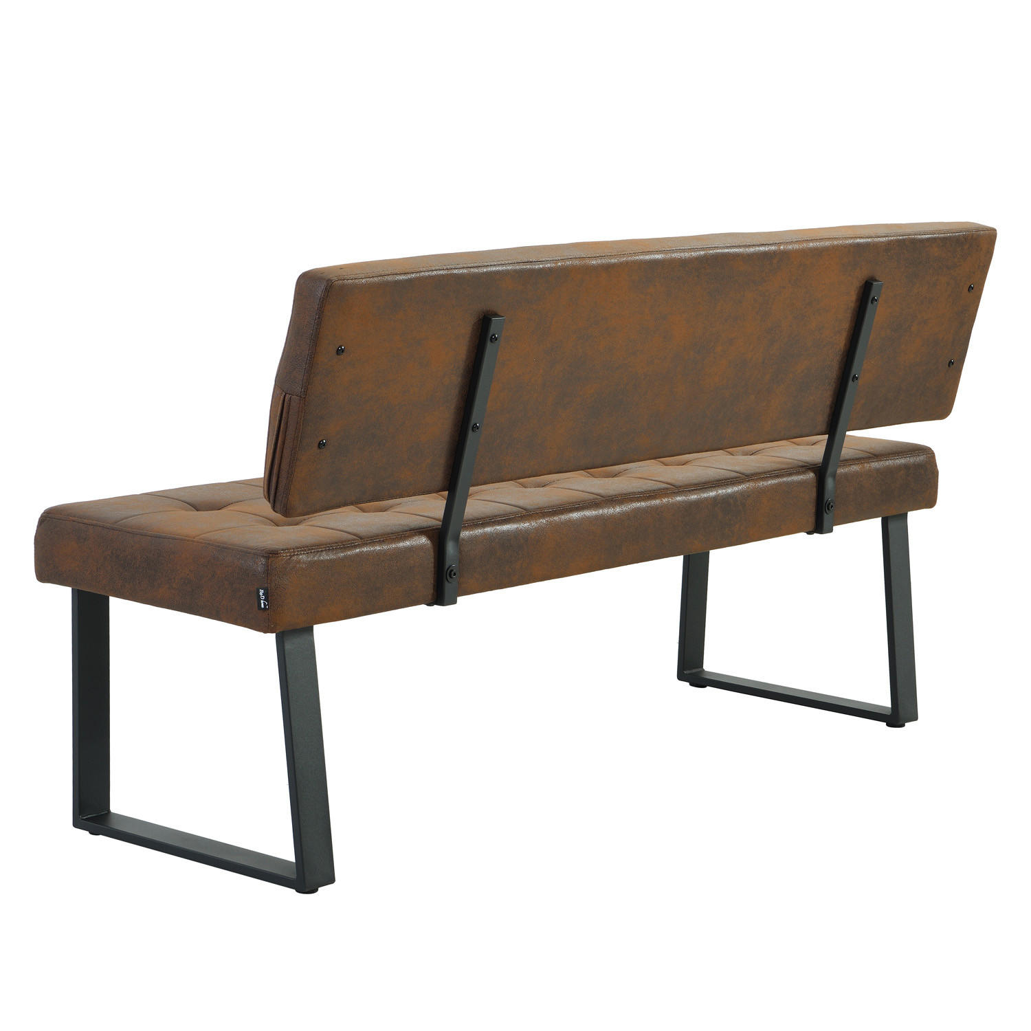 SITZBANK SIGFRID - Braun, Textil/Metall (160/86/56cm) - B&D Home