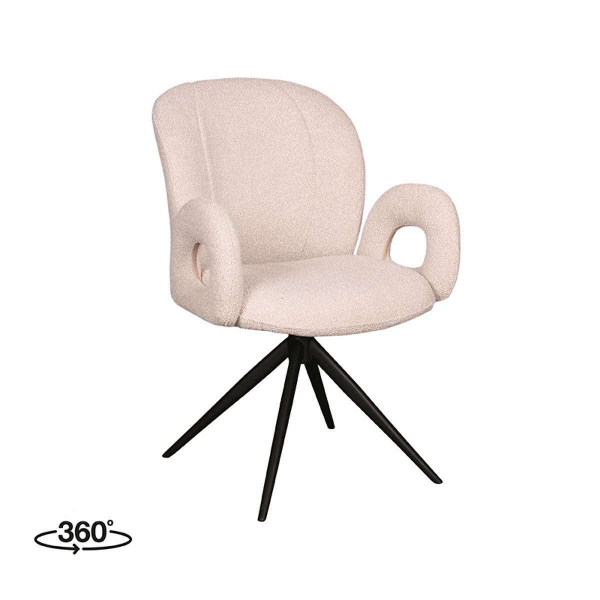 ESSZIMMERSTUHL Neo Stoff 62/59/86 cm 2er-Set - Beige, Textil (59/86/62cm) - LABEL51