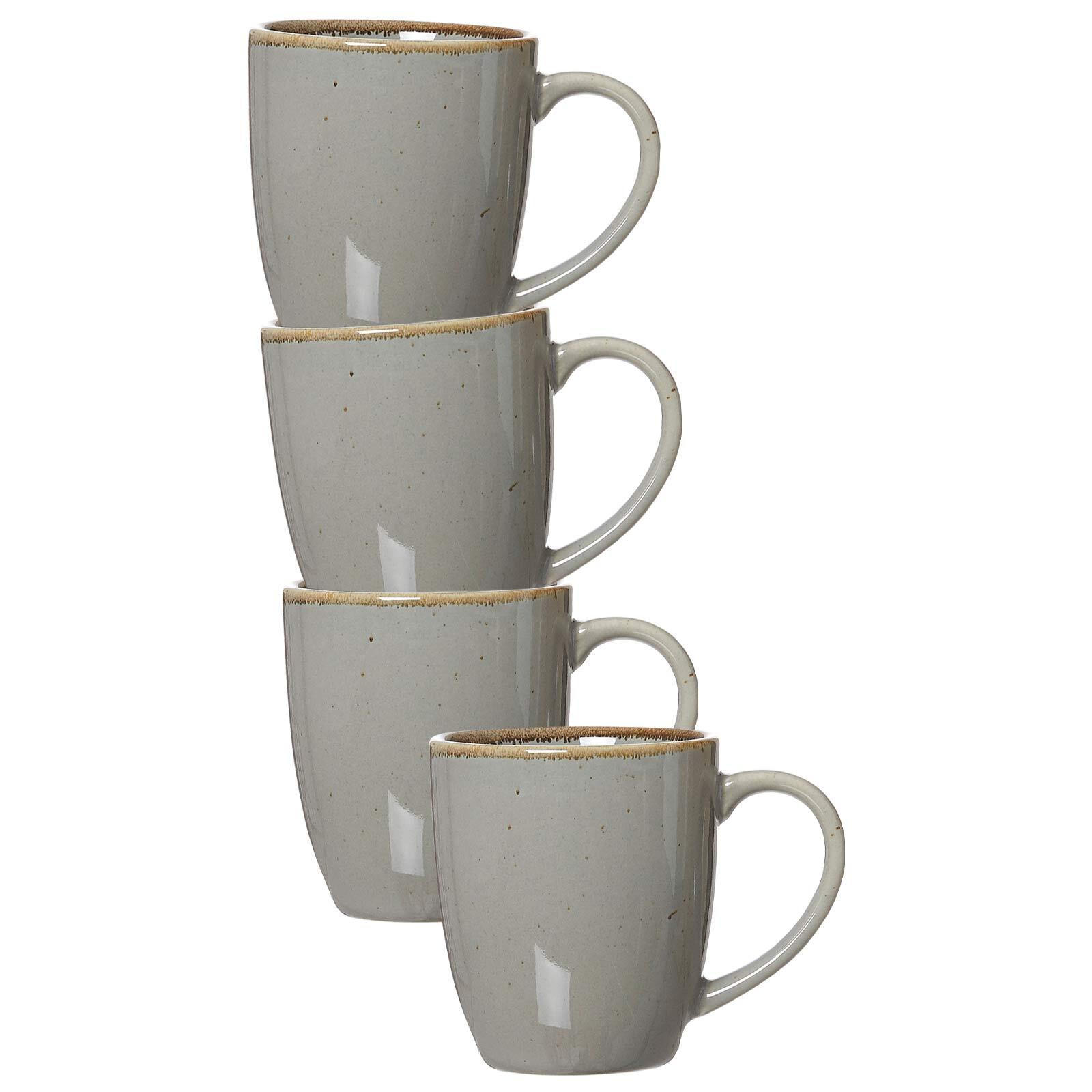 HENKELBECHER Taste taupe 340 ml 4er Set - Taupe, Keramik (0.34L) - Ritzenhoff Breker