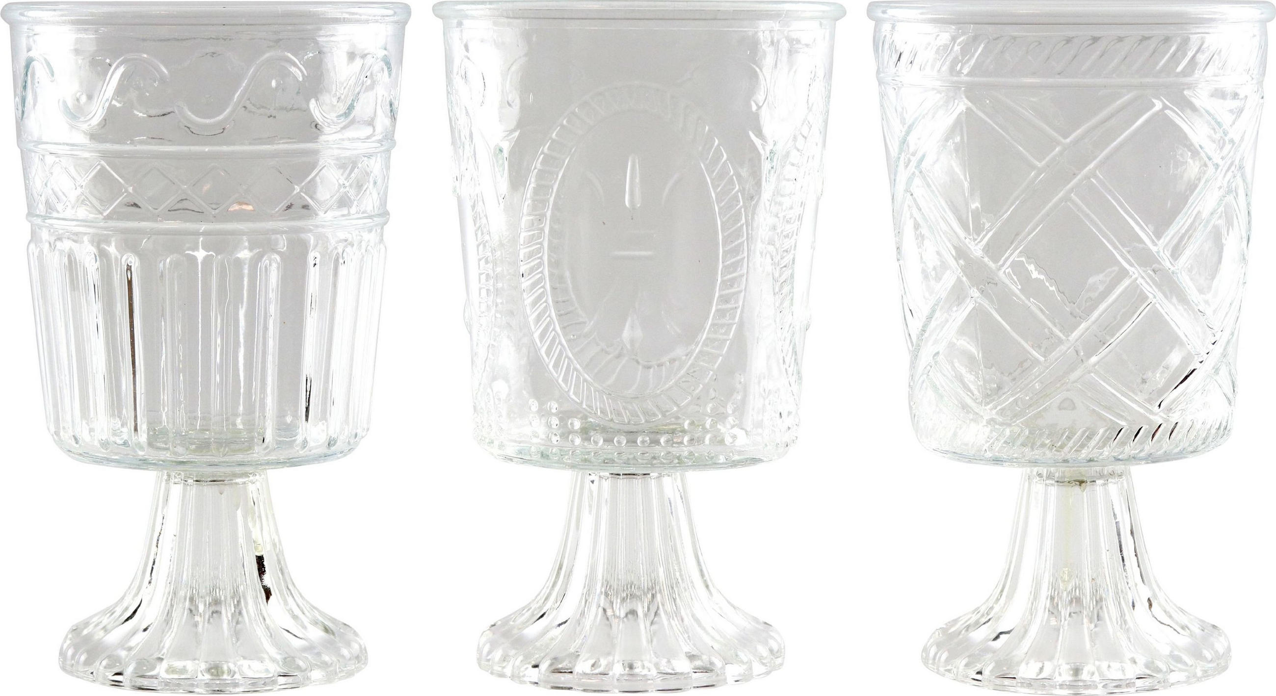 WINDLICHTER Venezia 3er-Set 22 cm - Transparent, Glas (13.5/22/13.5cm) - FURNARO