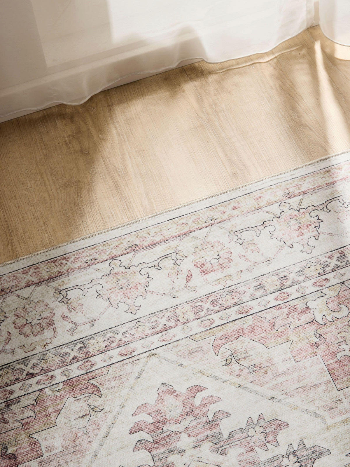 VINTAGE-TEPPICH George waschbar 80x150 cm - Beige/Rosa, Kunststoff (80/150cm) - benuta