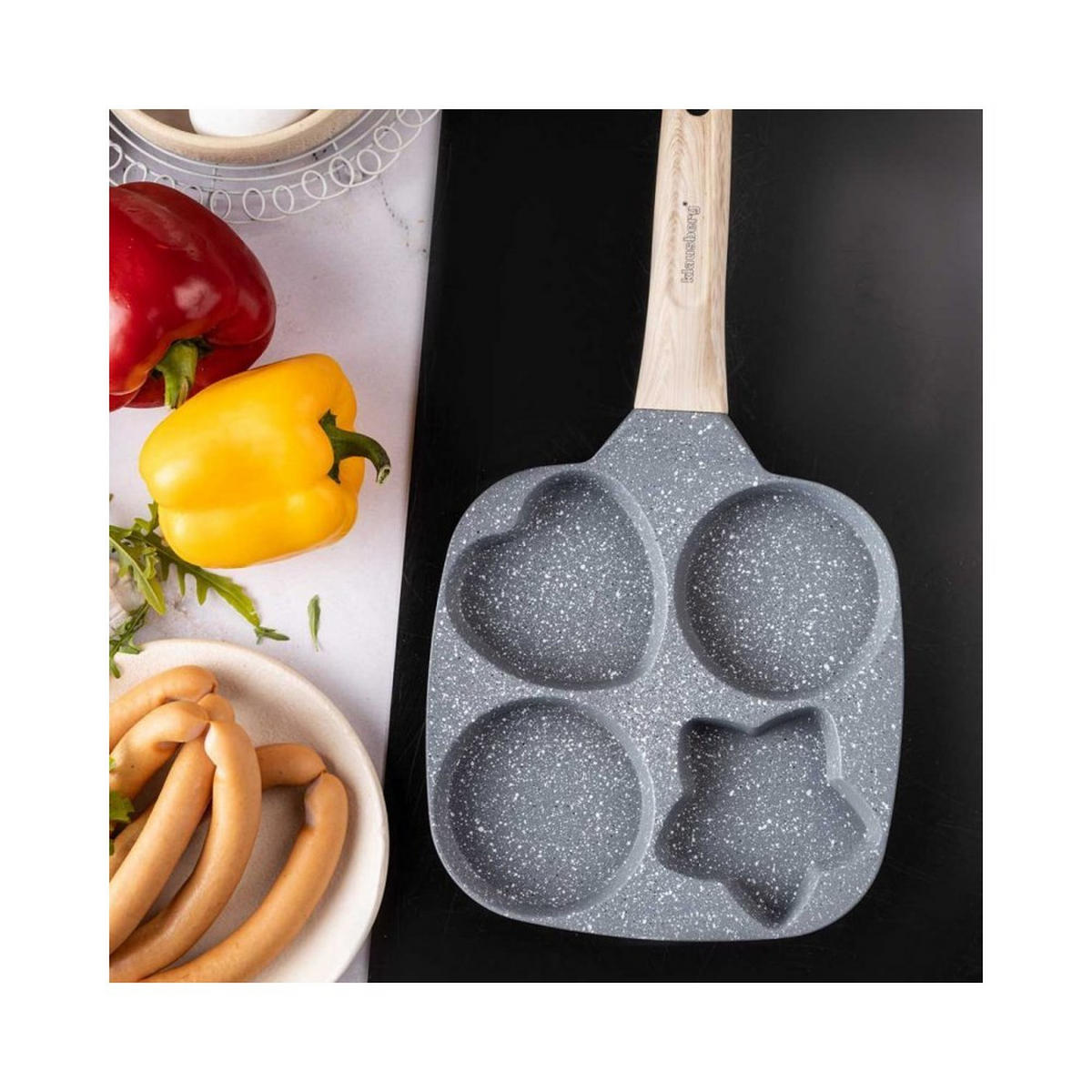 EIERPFANNE Grau 36/19/2.3 cm 56768 - Grau, Metall (36/19/2.3cm) - Klausberg 