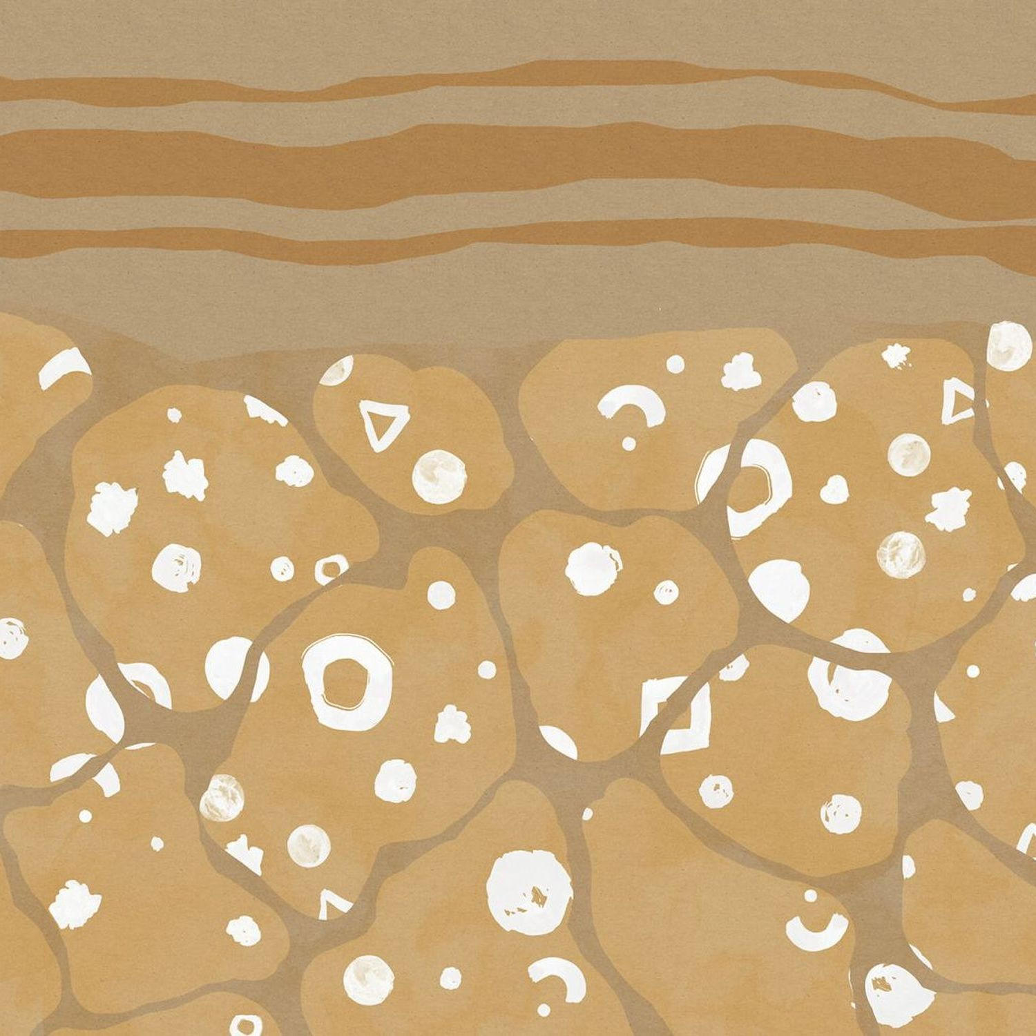 FOTOTAPETE künstlerisch 400 x 280 cm - Beige, Papier (400/280cm) - Sanders & Sanders