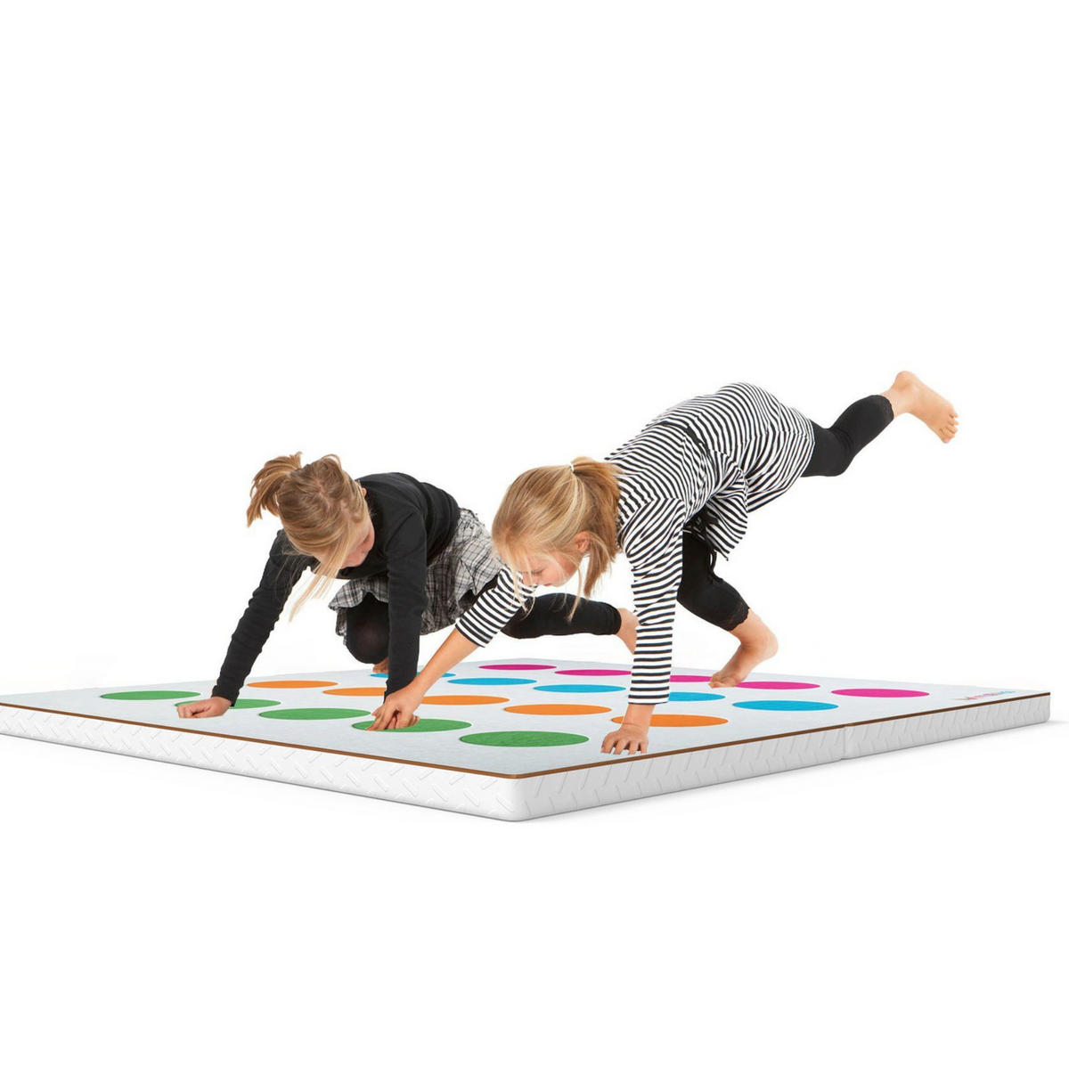 SPIELTEPPICH & Kindermatratze 2in1 Spiel und Schlafmatte Twister - Weiß, Textil (130/140cm) - Gowoll