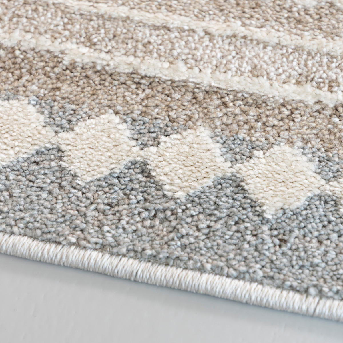 MAZOVIA TEPPICH SL05A - Grau, Beige- 80 x 150 cm - Beige/Grau, Textil (80/150cm) - Mazovia