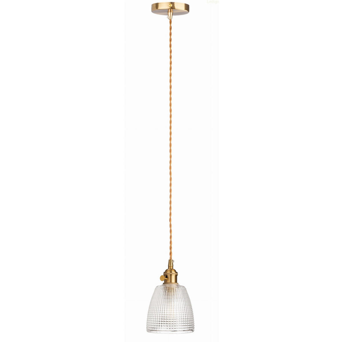 PENDELLEUCHTE Paris - Transparent/Goldfarben, Glas/Metall (12/12/110cm) - kiki design
