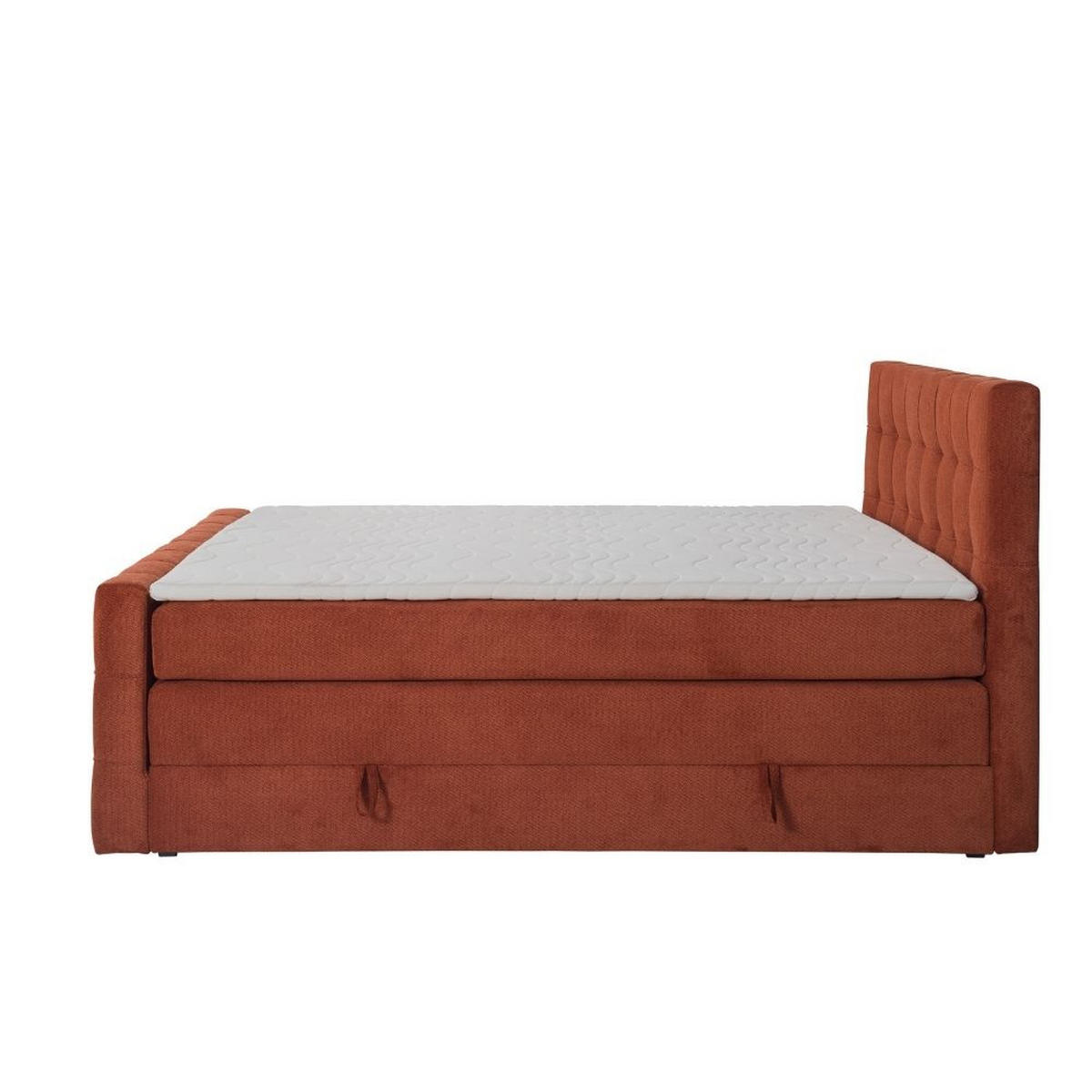 BOXBETT Royal mit Bonnelmatratze und Topper, 140x200, Rot - Rot, Holzwerkstoff/Kunststoff (140/200cm) - AN-Moebel 4u