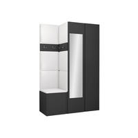 GARDEROBEN-SET Orion XXVI - Graphitfarben/Weiß, Holzwerkstoff/Kunststoff (116/186/46cm) - MIRJAN24