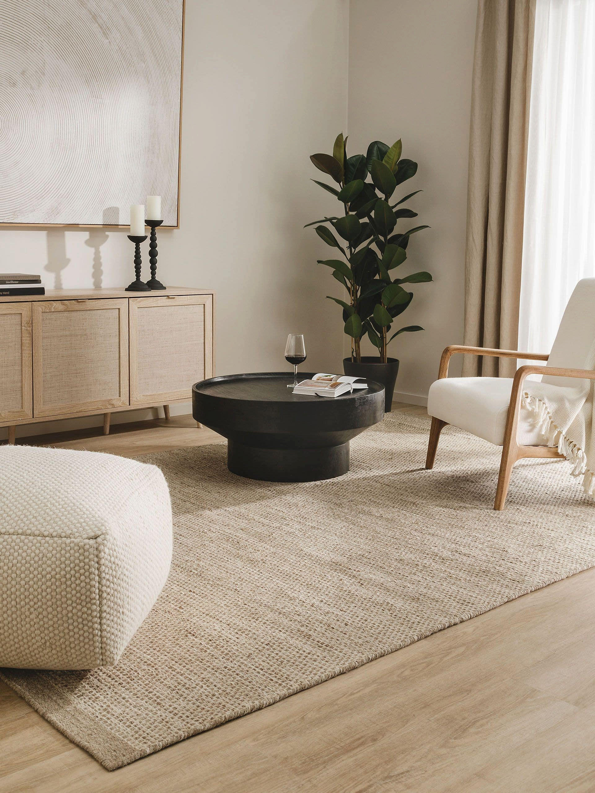 WOLLTEPPICH Rocco Taupe 300x400 cm - Taupe, Textil (300/400cm) - benuta Pure