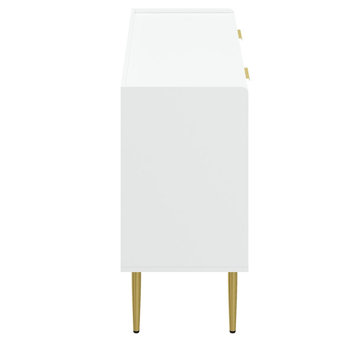 SIDEBOARD aus MDF 140x38x75 cm Weiß mit 4 Türen, verstellbaren Einlegeböden und Soft-Close - Weiß, Holzwerkstoff (140/75/38cm) - IVMEU