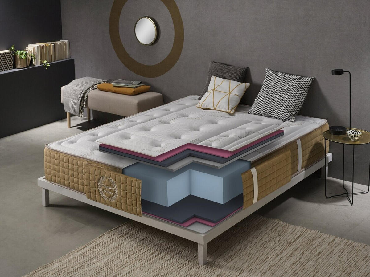 MATRATZE 200x200 Bliss Confort - Weiß, Textil (200/200cm) - Simpur