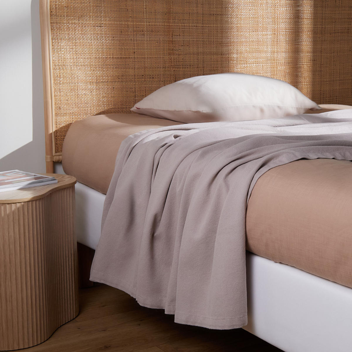 BAUMWOLLBETTDECKE Taromina - Hellbraun, Textil (200/220cm) - home&you