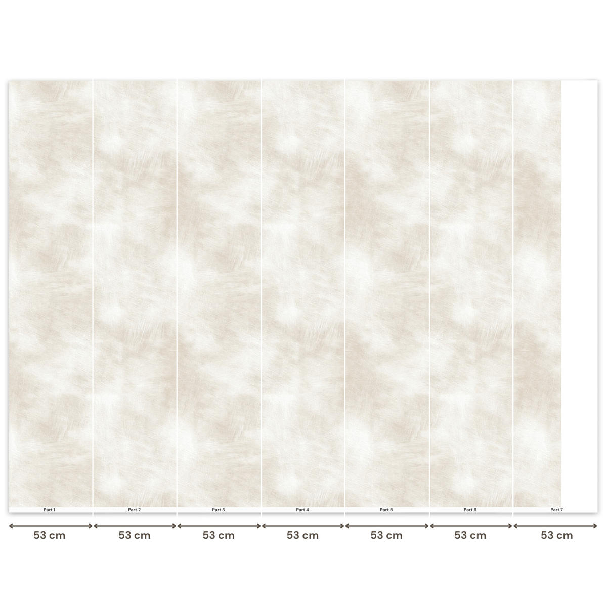 TAPETE - Dezent - Textur - Beige - 350x280 cm - Creme, Papier (350/280cm) - OnlyWow